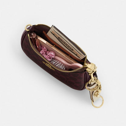 Coach Teri Mini Crossbody Bag In Signature Canvas Gold/Black Currant