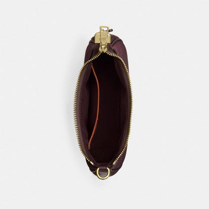 Coach Teri Mini Crossbody Bag In Signature Canvas Gold/Black Currant