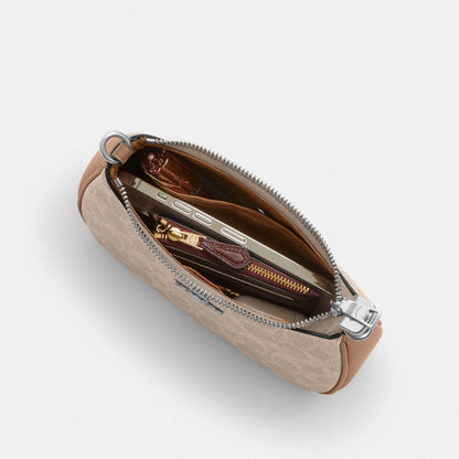 Coach Teri Mini Crossbody Bag In Signature Canvas Silver