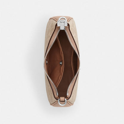 Coach Teri Mini Crossbody Bag In Signature Canvas Silver