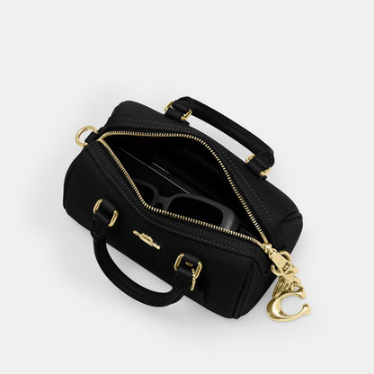 Coach Mini Rowan Crossbody Bag Gold Black