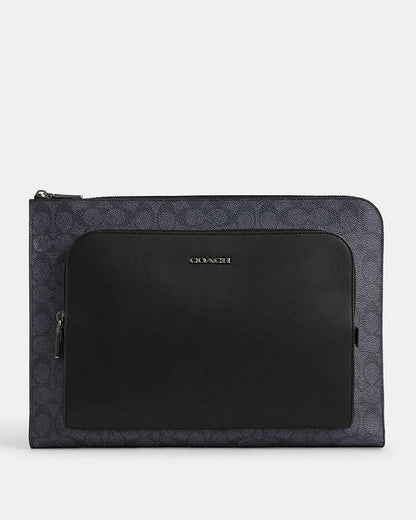 Ethan Portfolio In Signature Canvas Signature Canvas-Gunmetal-Charcoal-Black Signature Canvas-Gunmetal-Charcoal-Black