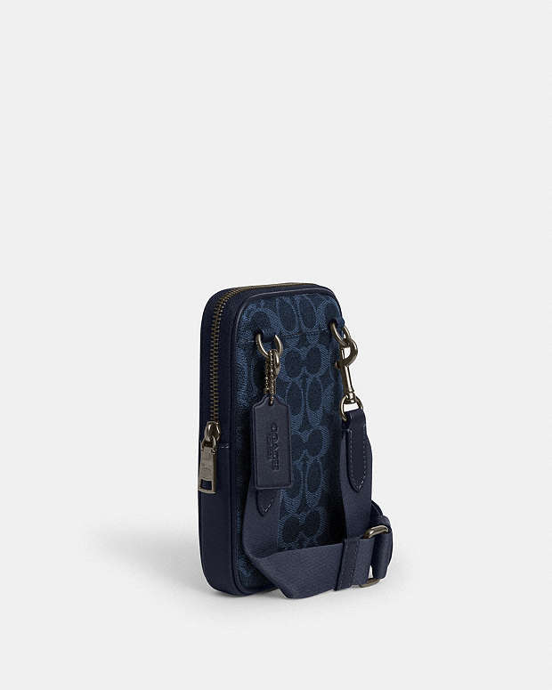 Aden Crossbody Bag In Signature Canvas Signature Canvas-Qb-Light Denim Signature Canvas-Qb-Light Denim