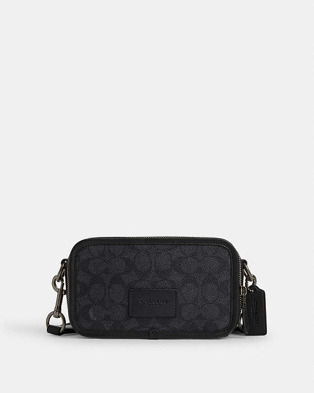 Wyatt Crossbody Bag In Signature Canvas Signature Canvas-Gunmetal-Charcoal-Black Signature Canvas-Gunmetal-Charcoal-Black