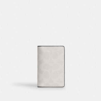 Coach ID Wallet In Signature Canvas Chalk & Black