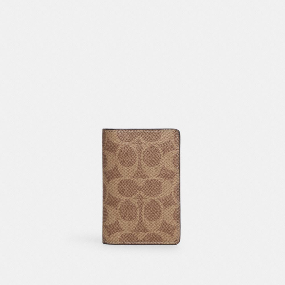 Id Wallet In Signature Canvas Signature Canvas-Tan & Black Signature Canvas-Tan & Black
