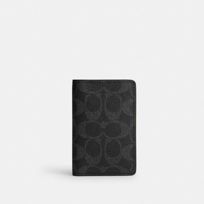 Coach ID Wallet In Signature Canvas Black Signature