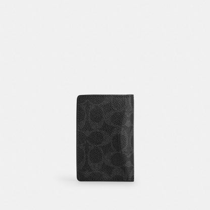 Coach ID Wallet In Signature Canvas Black Signature