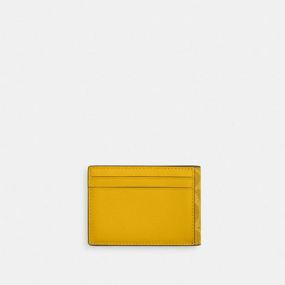 Coach Compact Billfold Wallet In Signature Canvas Canary