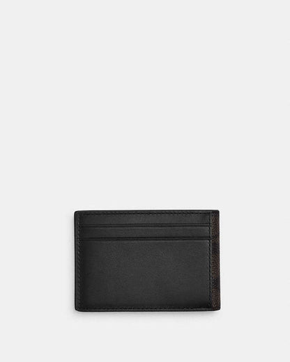 Compact Billfold Wallet In Signature Canvas Signature Canvas-Walnut & Black Signature Canvas-Walnut & Black