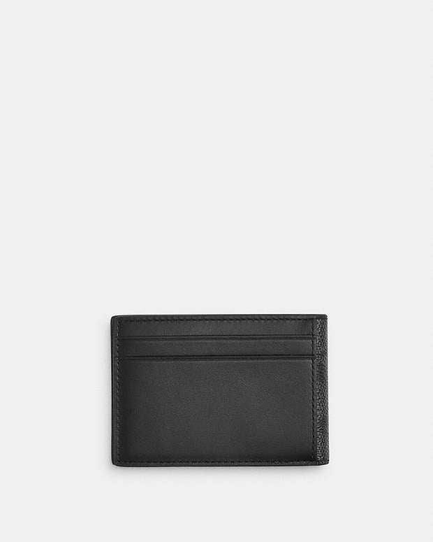 Compact Billfold Wallet In Signature Canvas Signature Canvas-Charcoal-Black Signature Canvas-Charcoal-Black