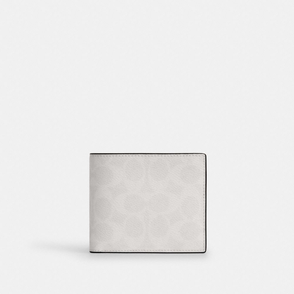 Coach 3 In 1 Wallet In Signature Canvas Chalk & Black