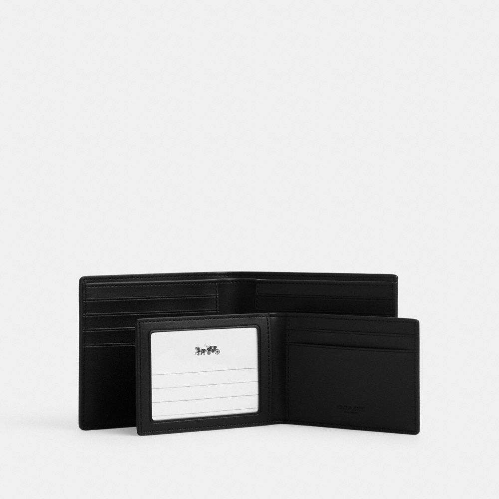 Coach 3-In-1 Wallet In Signature Canvas Black Signature