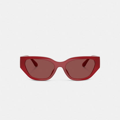 Coach Geometric Cat Eye Sunglasses Red