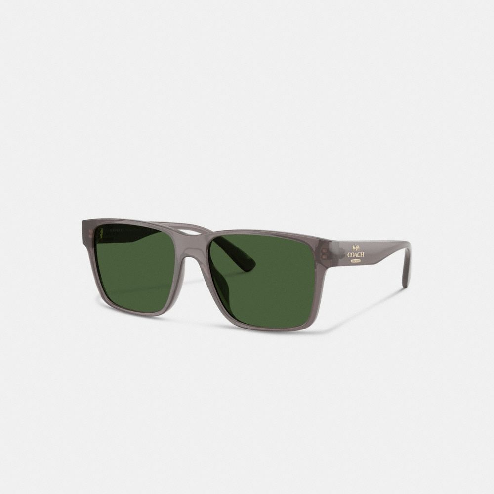 Coach Square Sunglasses Transparent Gray