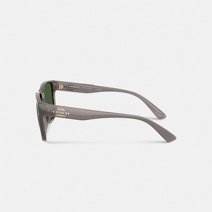 Coach Square Sunglasses Transparent Gray