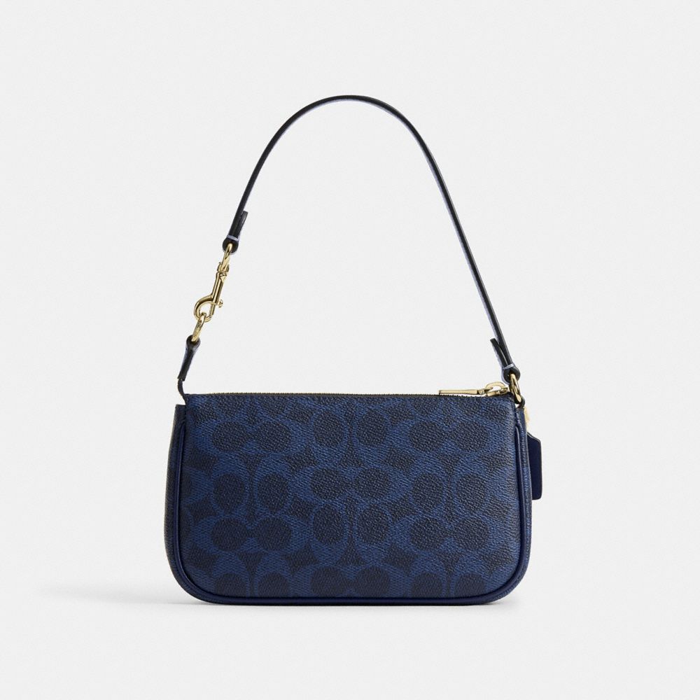 Coach Nolita 19 In Signature Canvas Gold/Navy