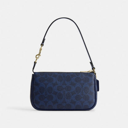 Coach Nolita 19 In Signature Canvas Gold/Navy