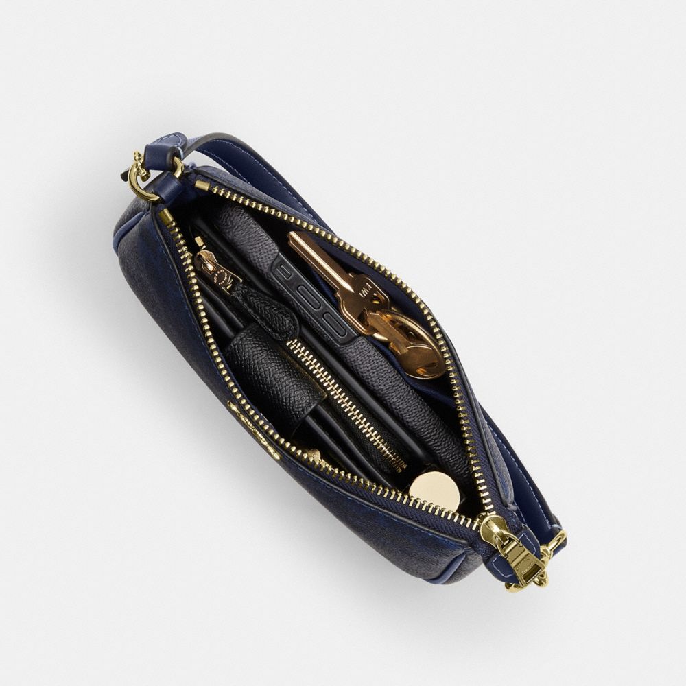 Coach Nolita 19 In Signature Canvas Gold/Navy
