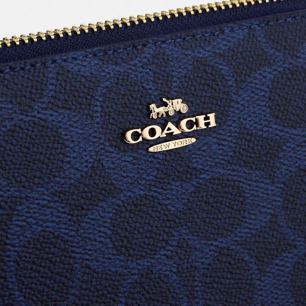 Coach Nolita 19 In Signature Canvas Gold/Navy