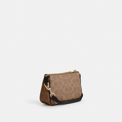Coach Nolita 19 In Signature Canvas Gold Tan Black