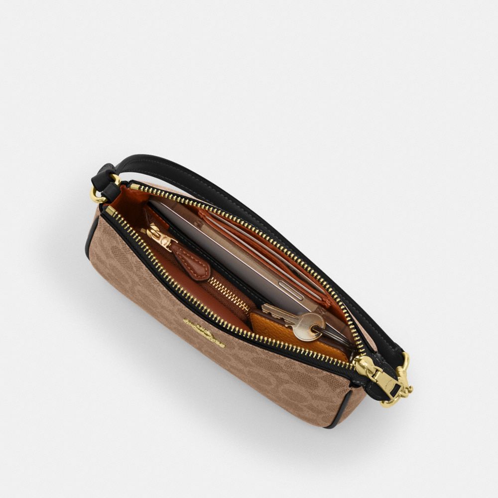 Coach Nolita 19 In Signature Canvas Gold Tan Black