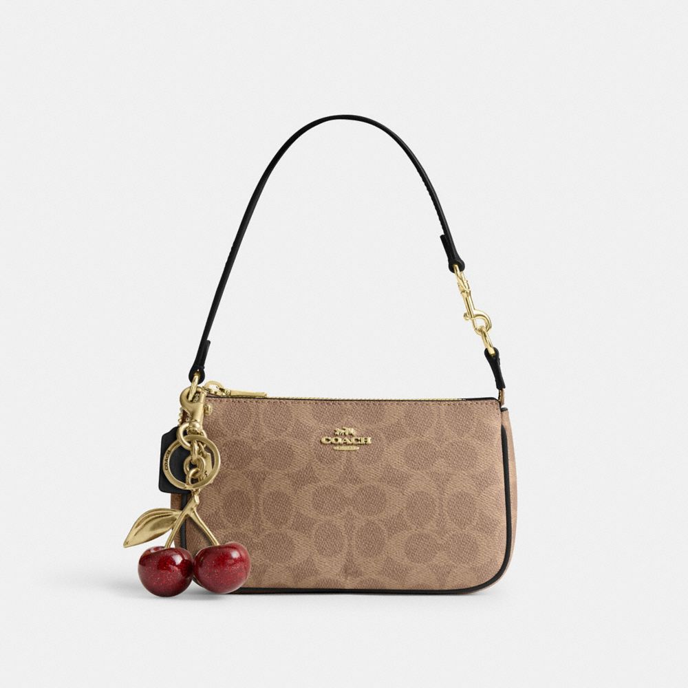 Coach Nolita 19 In Signature Canvas Gold Tan Black