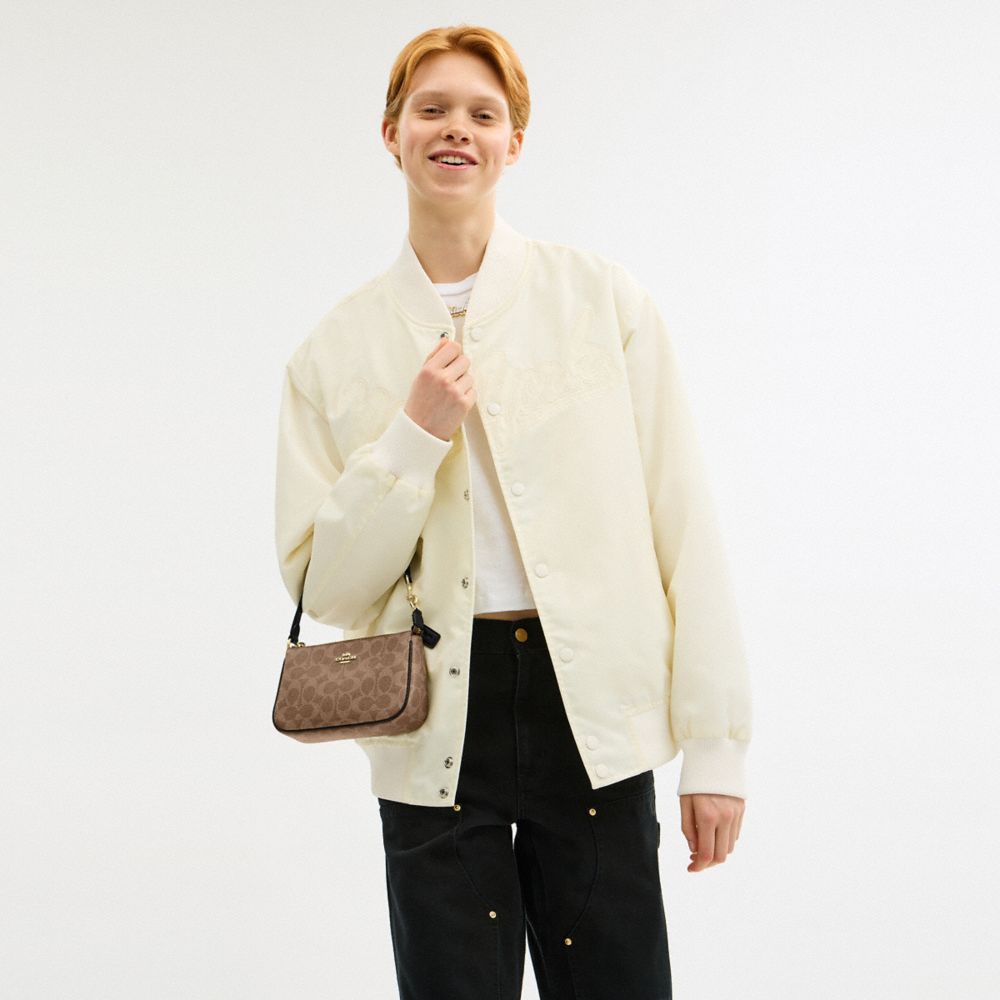 Coach Nolita 19 In Signature Canvas Gold Tan Black