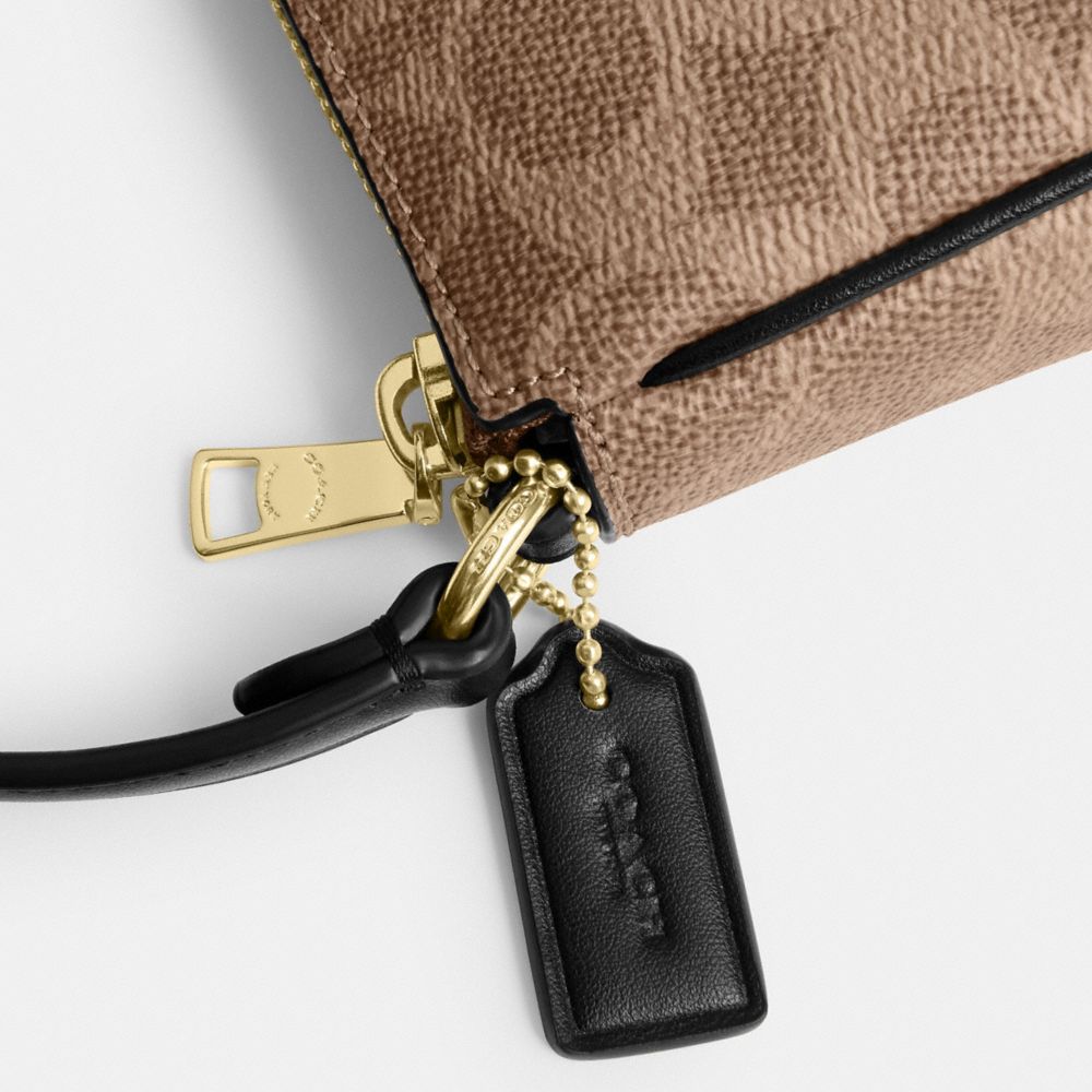 Coach Nolita 19 In Signature Canvas Gold Tan Black