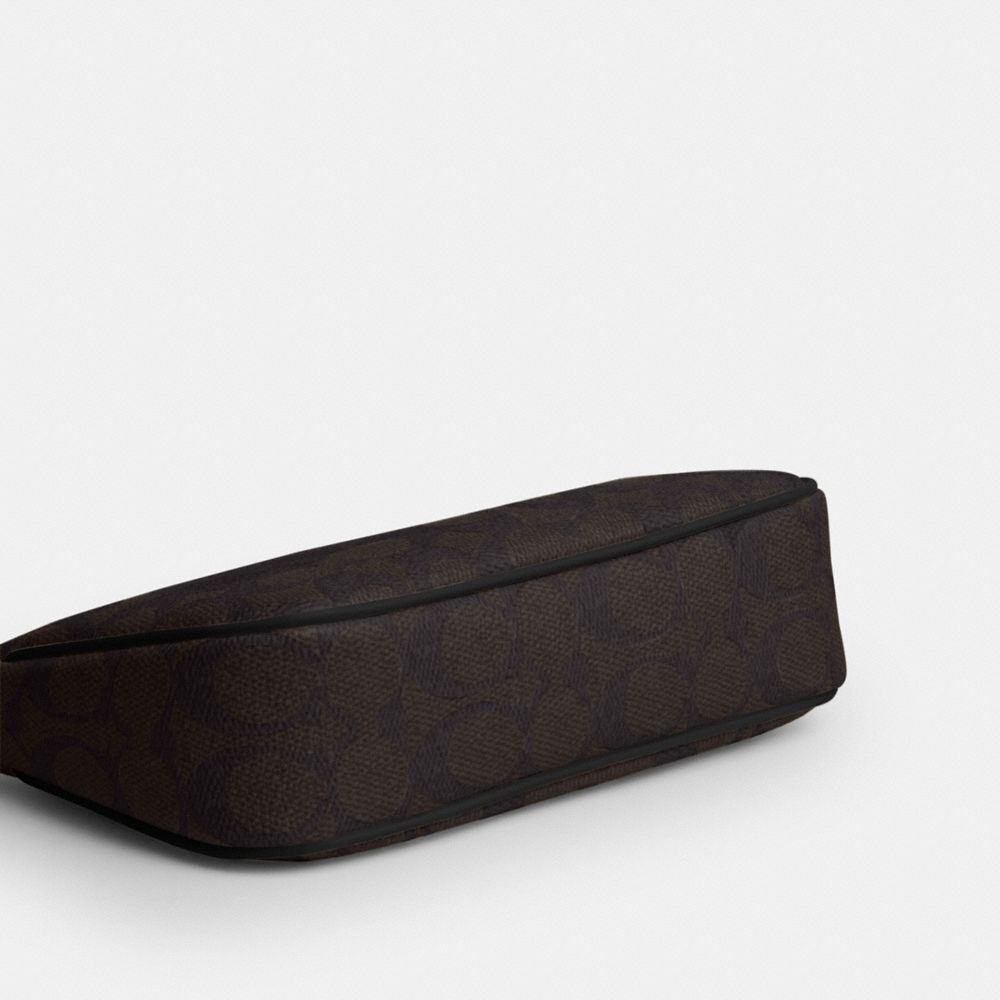 Coach Nolita 19 In Signature Canvas Gold Walnut Black