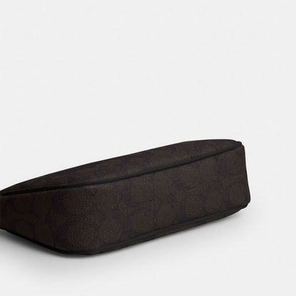 Coach Nolita 19 In Signature Canvas Gold Walnut Black