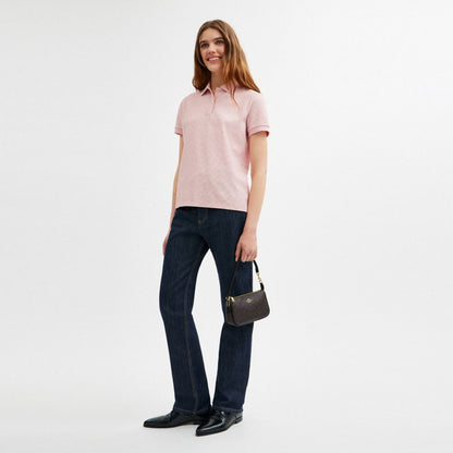 Coach Nolita 19 In Signature Canvas Gold Walnut Black