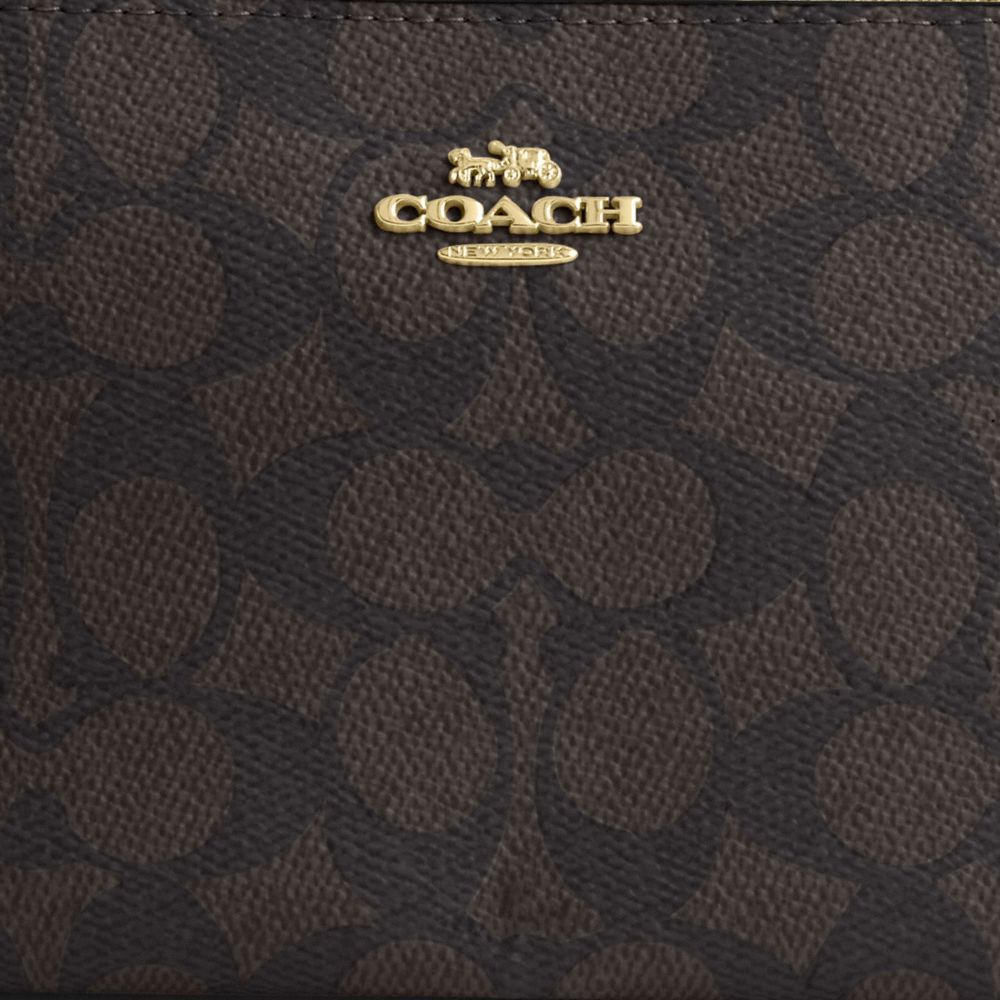 Coach Nolita 19 In Signature Canvas Gold Walnut Black
