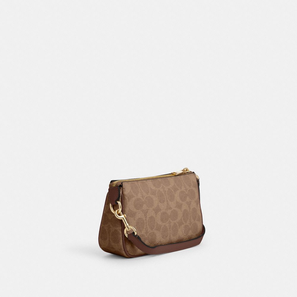 Coach Nolita 19 In Signature Canvas Gold Tan Brown