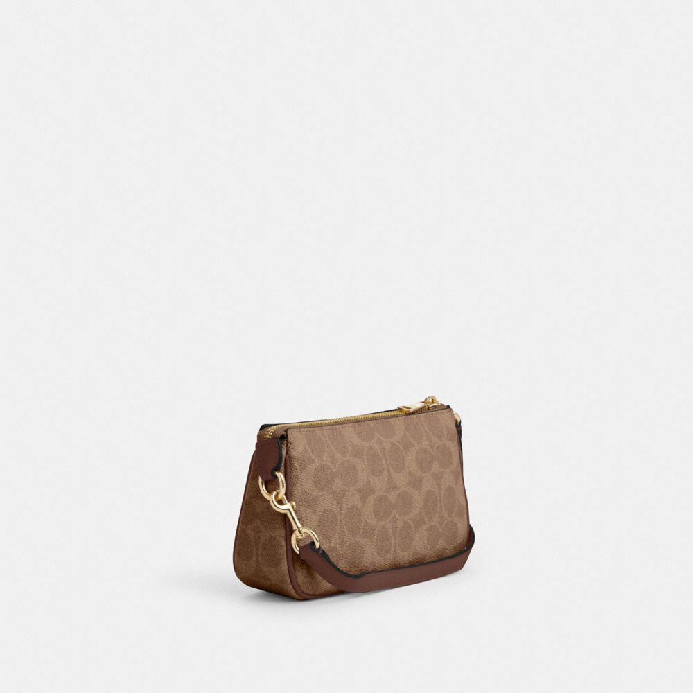 Coach Nolita 19 In Signature Canvas Gold Tan Brown