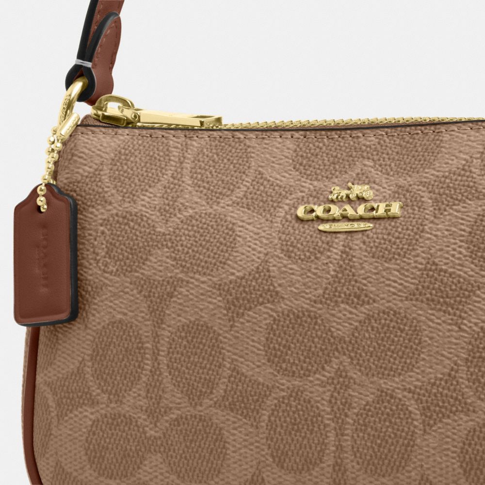 Coach Nolita 19 In Signature Canvas Gold Tan Brown