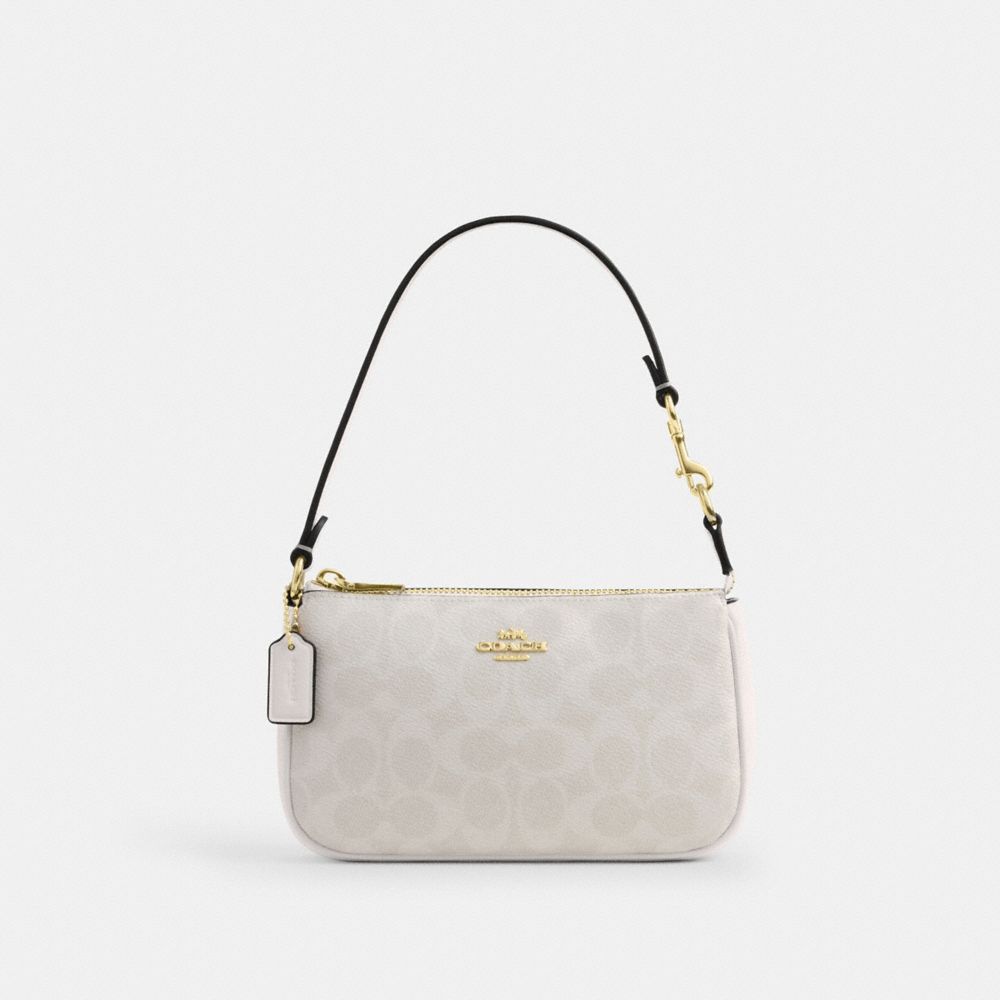 Coach Nolita 19 In Signature Canvas Gold White Chalk