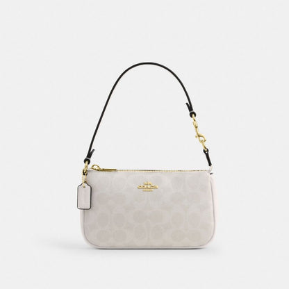 Coach Nolita 19 In Signature Canvas Gold White Chalk