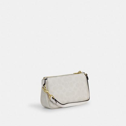 Coach Nolita 19 In Signature Canvas Gold White Chalk