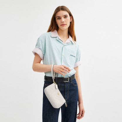 Coach Nolita 19 In Signature Canvas Gold White Chalk