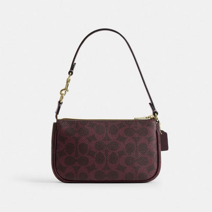 Coach Nolita 19 In Signature Canvas Gold/Black Currant
