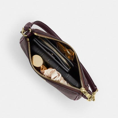 Coach Nolita 19 In Signature Canvas Gold/Black Currant