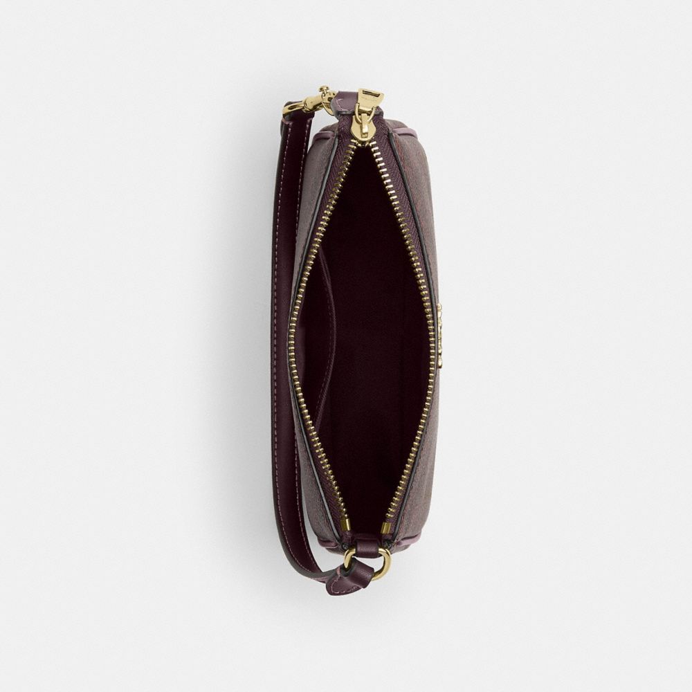 Coach Nolita 19 In Signature Canvas Gold/Black Currant