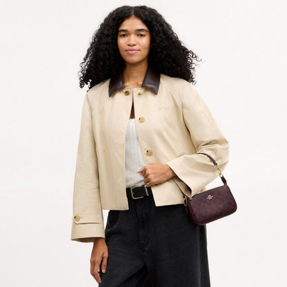 Coach Nolita 19 In Signature Canvas Gold/Black Currant