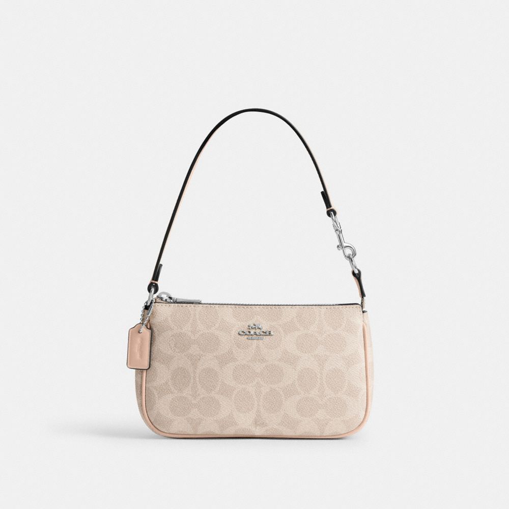 Coach Nolita 19 In Signature Canvas Silver