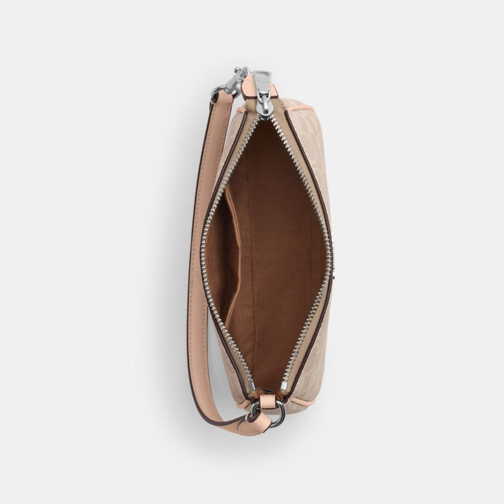 Coach Nolita 19 In Signature Canvas Silver Sand Taupe
