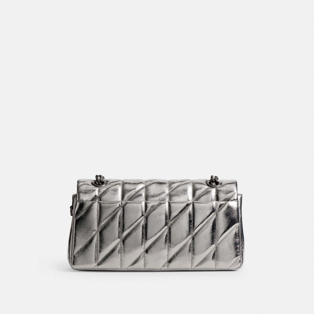 Tabby Shoulder Bag 26 With Quilting Pewter-Anthracite Pewter-Anthracite