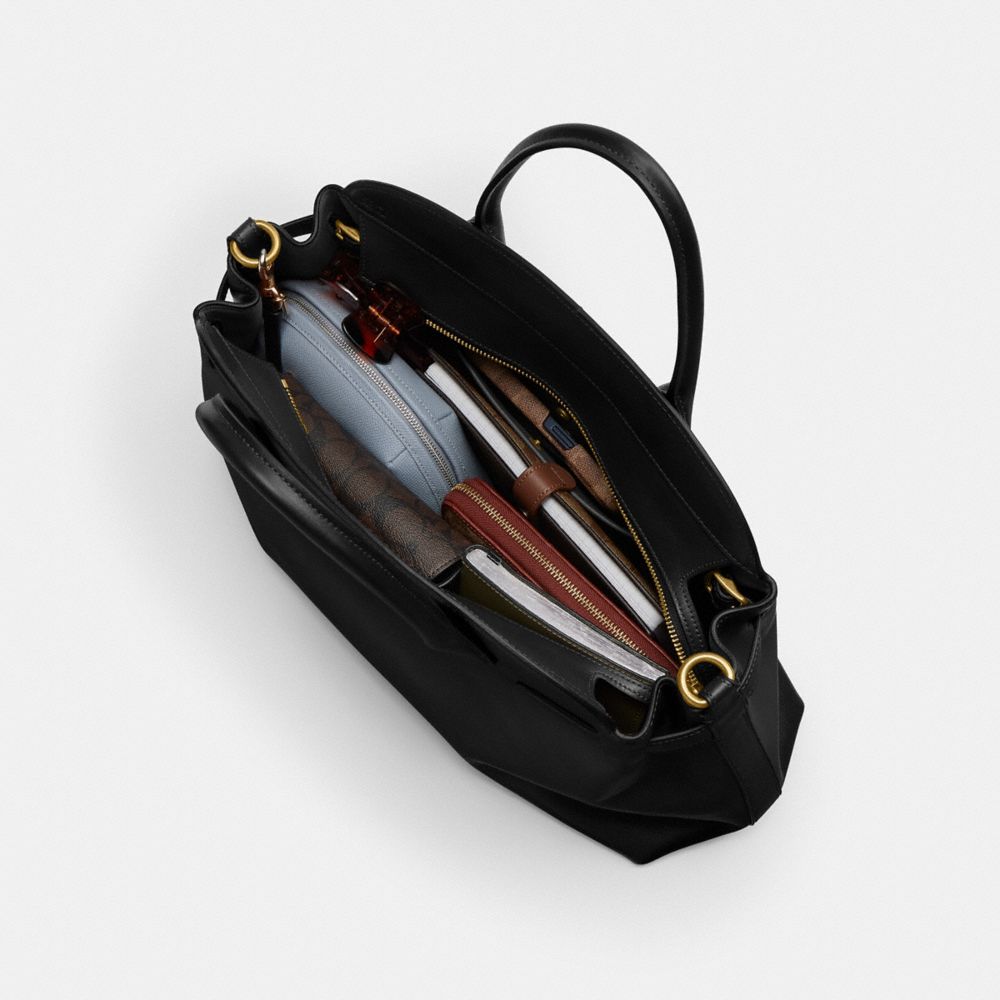 Coach Soft Empire Carryall Bag 40 Brass Black