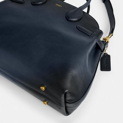 Coach Soft Empire Carryall Bag 40 Brass Dark Navy
