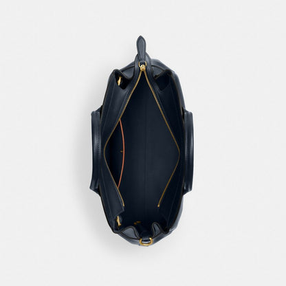 Coach Soft Empire Carryall Bag 40 Brass Dark Navy